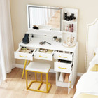 Modern Vanity Desk with Charging Station 3 Light Modes product image