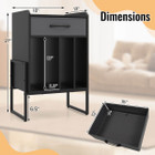 Record Player Turntable Stand with 4 Vinyl Compartments product image