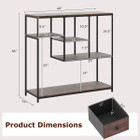 40" Console Table with Drawer and 4-Tier Shelf product image