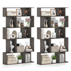 5-Tier Geometric Bookshelf with Open Shelves product image