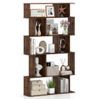 5-Tier Geometric Bookshelf with Open Shelves product image