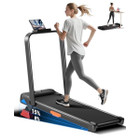 Cursor Fitness 15% Incline Walking Pad Treadmill with Handlebar product image