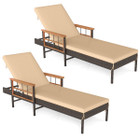 Patio Rattan Chaise Lounge (1- or 2-Pack) product image
