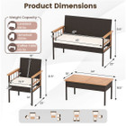 8-Piece Wicker Furniture Set with Coffee Table product image