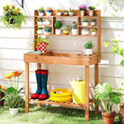 Pine Potting Bench with Hidden Storage Compartment product image