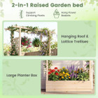 Wooden Raised Garden Bed with Trellis (1- or 2-Pack) product image
