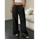 Women's Casual Low Waisted Linen Palazzo Pants product image