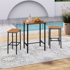 3-Piece Acacia Wood Patio Bar Set product image