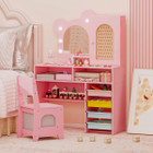 Kids Vanity with 3-Color Lights and 2 Open Compartments product image