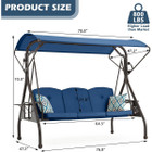 3-Seat Patio Swing with Canopy product image