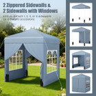 Pop-Up Canopy Tent with 4 Sidewalls and Wheeled Storage Bag product image