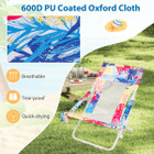 Folding Low Beach Chair with Removable Head Pillow (Set of 2) product image