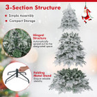 Snow-Flocked Artificial Christmas Tree with Warm White LED Lights product image