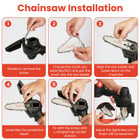 3-in-1 Cordless Electric Pole Saw, Mini Chainsaw, and Grass Trimmer product image