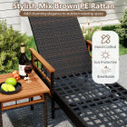 Patio Rattan Chaise Lounge with Side Table product image
