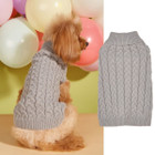 Classic Cable Knit Dog Sweater product image