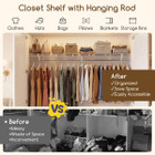 Closet Shelf with Hanging Rod product image