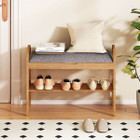 Bamboo Entryway Shoe Bench product image