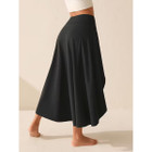 Women's High Waisted Split Midi Skirt with Built-in Shorts product image
