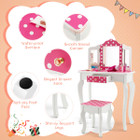 Kids Vanity Set  with Stool and Tri-Folding Mirror product image