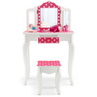 Kids Vanity Set  with Stool and Tri-Folding Mirror product image