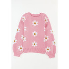 Mariah Floral Pattern Drop Shoulder Sweater product image