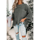 Alina Ripped Raw Hem Chunky Pullover Sweater product image
