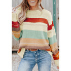 Morgan Crew-Neck Drop-Shoulder Striped Sweater product image
