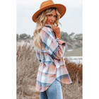 Addison Plaid Flap Pockets Shacket product image