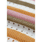 Caroline Striped Hollowed-Knit Loose Sweater product image