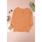Camila Waffle Knit Henley Top product image
