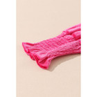 Nina Frilled Neck Smocked Bodice Velvet Dress product image