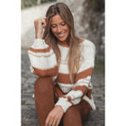 Maggie Striped Knit Puff Sleeve Casual Sweater product image