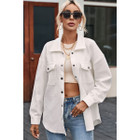 Rosalie Textured Flap Pocket Buttoned Shacket product image