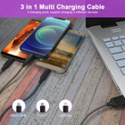 3-in-1 USB Nylon Braided Fast Charger Cable product image