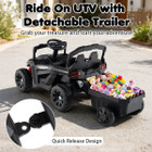 Kids' 12V Ride On UTV with Detachable Trailer product image