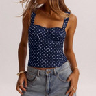 Women's Square Neck Polka Dot Corset Top product image