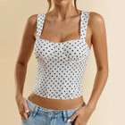 Women's Square Neck Polka Dot Corset Top product image