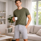 Men’s Modern Fit Cotton Blend Lounge Shorts (5-Pack) product image