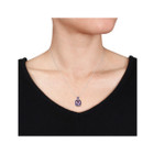 3.08 Carat (ctw) Amethyst Pendant Necklace In Sterling Silver product image