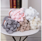 Cheer Collection Pom Pom Flannel Blanket product image