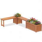 Wood Planter Box Set with Bench product image