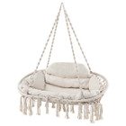 Hand-Woven Rope Hanging Chair with Thick Cushion product image