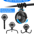Portable Baby Stroller Fan with Flexible Tripod and 360° Cooling product image