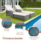 Outdoor Chaise Lounge Chair with 6-Level Backrest (1- or 2-Pack) product image