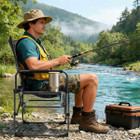 Folding Camping Chair with Side Table & Cup Holder (1-2 Pack) product image