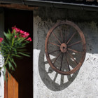 30" Decorative Vintage Wood Wagon Wheel (Set of 2) product image