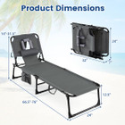 Portable Adjustable Chaise Lounge Tanning Chair product image