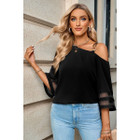One Shoulder Buckled Strap Blouse product image