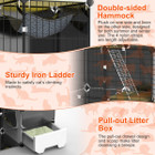 3-Tier Cat Cage  with Litter Box and Hammock product image